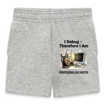 Retro Scholar sur Coding Console - fond clair - Short Bébé - gris chiné - Devant