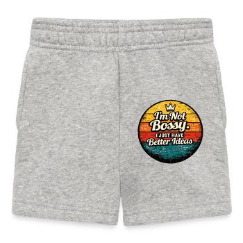 I'm Not Bossy – Better Ideas - Baby Shorts - heather grey - Front