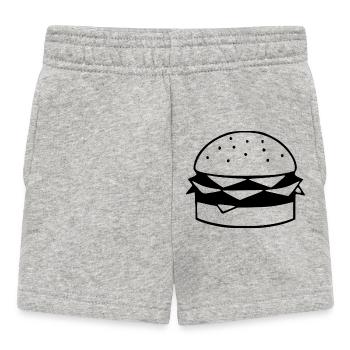 Chef cadeau de design de restauration rapide - Short Bébé - gris chiné - Devant