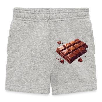 chocolat - Short Bébé - gris chiné - Devant