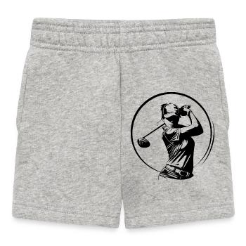Golfer Frau Silhouette - Baby Shorts - Grau meliert - Vorne