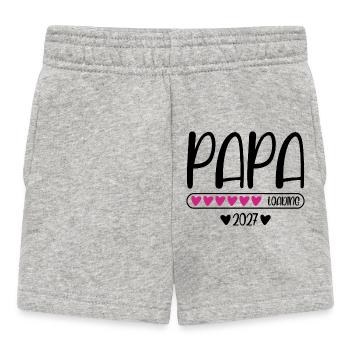 Dad 2027 loading with heart loading bar - Baby Shorts - heather grey - Front