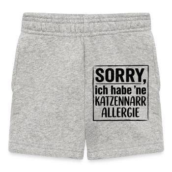 Cat Enthusiast Allergy Funny Cat Shirt - Baby Shorts - heather grey - Front