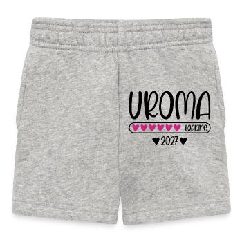 Great-grandma 2027 loading with heart loading bar - Baby Shorts - heather grey - Front