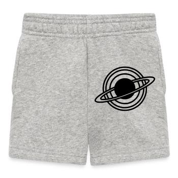 Saturn Planet Rings Silhouette - Baby Shorts - heather grey - Front