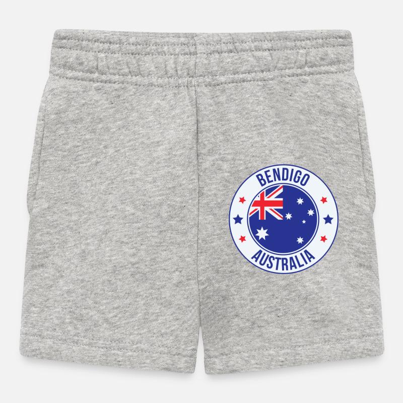 Emblème Bendigo Australia - Short Bébé - gris chiné