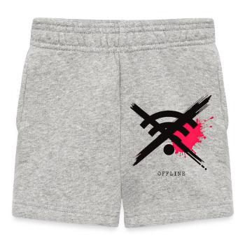 Chronically Offline - Digital Detox Art - Baby Shorts - heather grey - Front