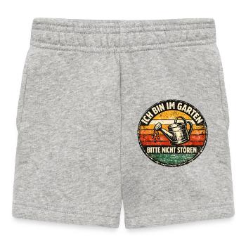 Garden Tranquillity, S’il vous plaît, ne dérangez pas Retro - Short Bébé - gris chiné - Devant