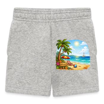 Bienvenue sur la plage tropicale - Short Bébé - gris chiné - Devant