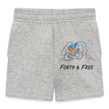 Art du 40e anniversaire de Quarante et du cyclisme gratuit - Short Bébé - gris chiné - Devant