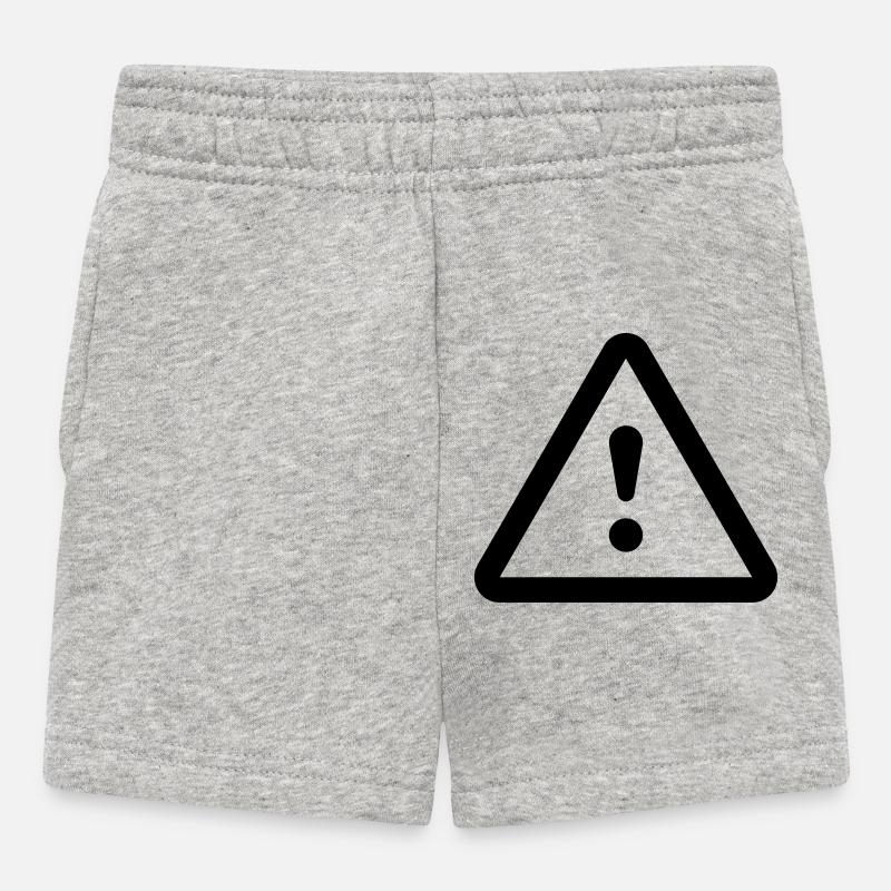 Danger Attention Danger - Baby Shorts - heather grey