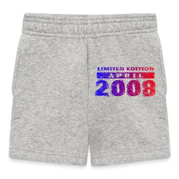 18. Geburtstag Limited Edition 04/2008 - Baby Shorts - Grau meliert - Vorne