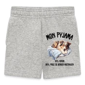 Funny Australian Shepherd Dog Pajamas - Baby Shorts - heather grey - Front