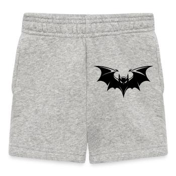 Bat Gothic Logo - Baby Shorts - heather grey - Front