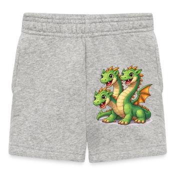 Three-Headed Dragon - Baby Shorts - heather grey - Front