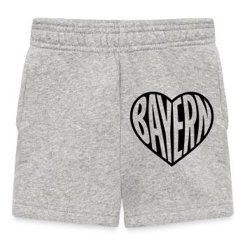 Typographie du cœur de Bavière - Short Bébé - gris chiné - Devant