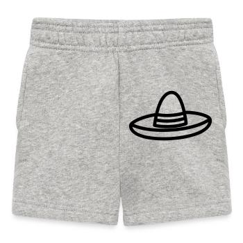 chapeau mexicain - Short Bébé - gris chiné - Devant