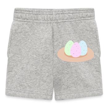 Nid d’œufs de Pâques pastel - Short Bébé - gris chiné - Devant