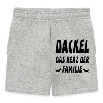 Dackel - Baby Shorts - Grau meliert - Vorne