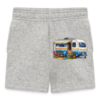 Caravan Camper - Baby Shorts - heather grey - Front