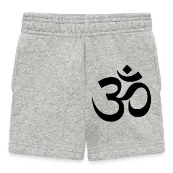 Om Symbol Mantra Silhouette - Baby Shorts - heather grey - Front
