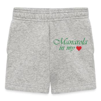 Manarola in my Heart  - Baby Shorts - heather grey - Front