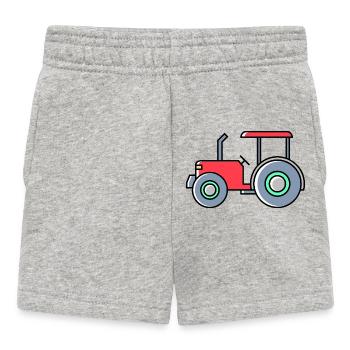 Tractor icon - Baby Shorts - heather grey - Front