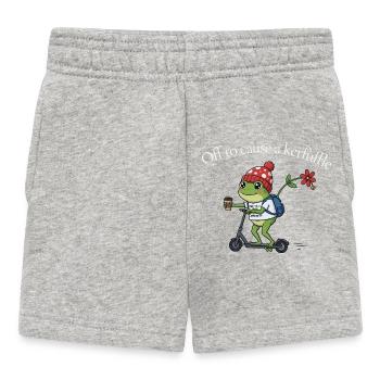 Aventure café Grenouille en tournée - Short Bébé - gris chiné - Devant