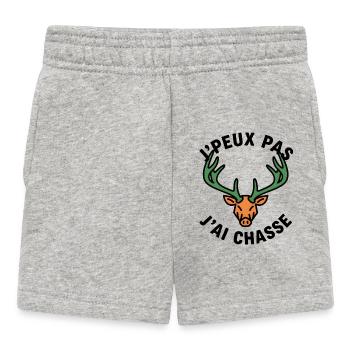 Green and orange neon deer head - Baby Shorts - heather grey - Front