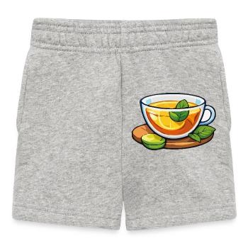 Citrus tea with mint - Baby Shorts - heather grey - Front