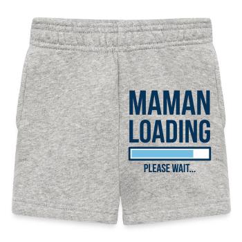 Maman Loading Chargement Bébé Design - Short Bébé - gris chiné - Devant
