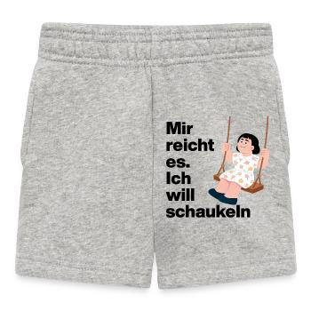 ICH WILL SCHAUKELN. KEINE LUST AUF MENSCHEN - Baby Shorts - Grau meliert - Vorne