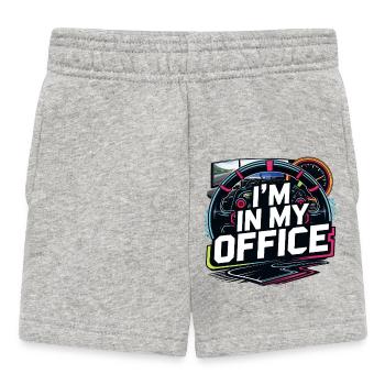 Je suis dans mon bureau - Short Bébé - gris chiné - Devant