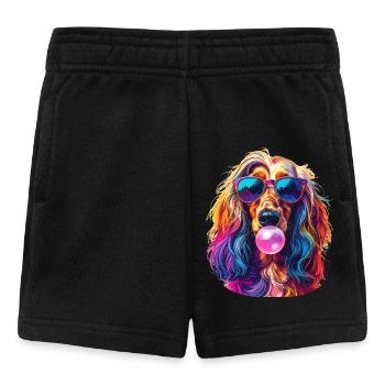 Pop-Art Afghanischer Windhund mit Bubblegum - Baby Shorts - Schwarz - Vorne