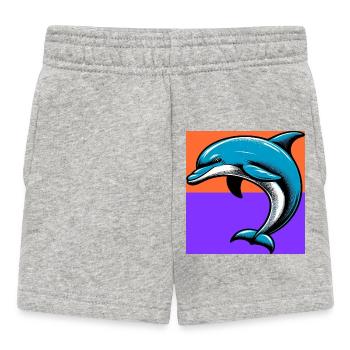 dolphin - Baby Shorts - heather grey - Front