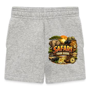 Safari Tour Guide – Wildtiere Safari Abenteuer - Baby Shorts - Grau meliert - Vorne