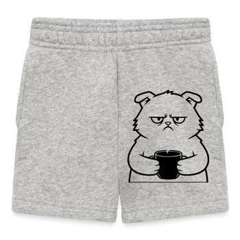 Plan du café Nasty Cat - Short Bébé - gris chiné - Devant