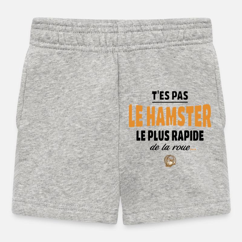 T’es pas le hamster le plus rapide de la roue - Short Bébé - gris chiné