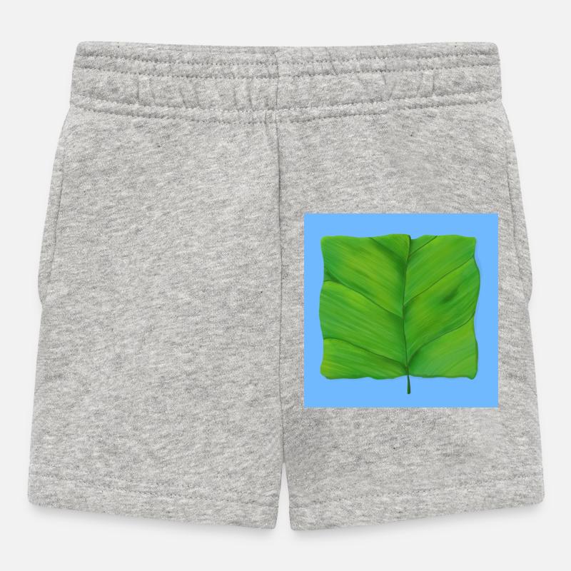 La Feuille carrée - Short Bébé - gris chiné