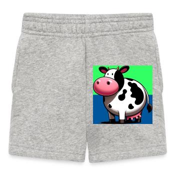 cow - Baby Shorts - heather grey - Front