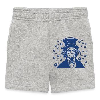 Graphique de portrait plat d’Ebenezer Scrooge - Short Bébé - gris chiné - Devant