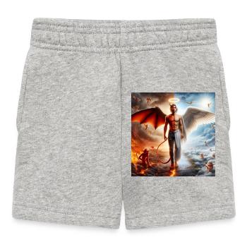 Celestial and Infernal Duality - Baby Shorts - heather grey - Front