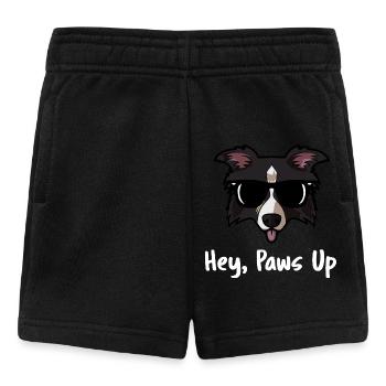 Border Collie Sunglasses Hey Paws Up Funny Dog - Baby Shorts - black - Front