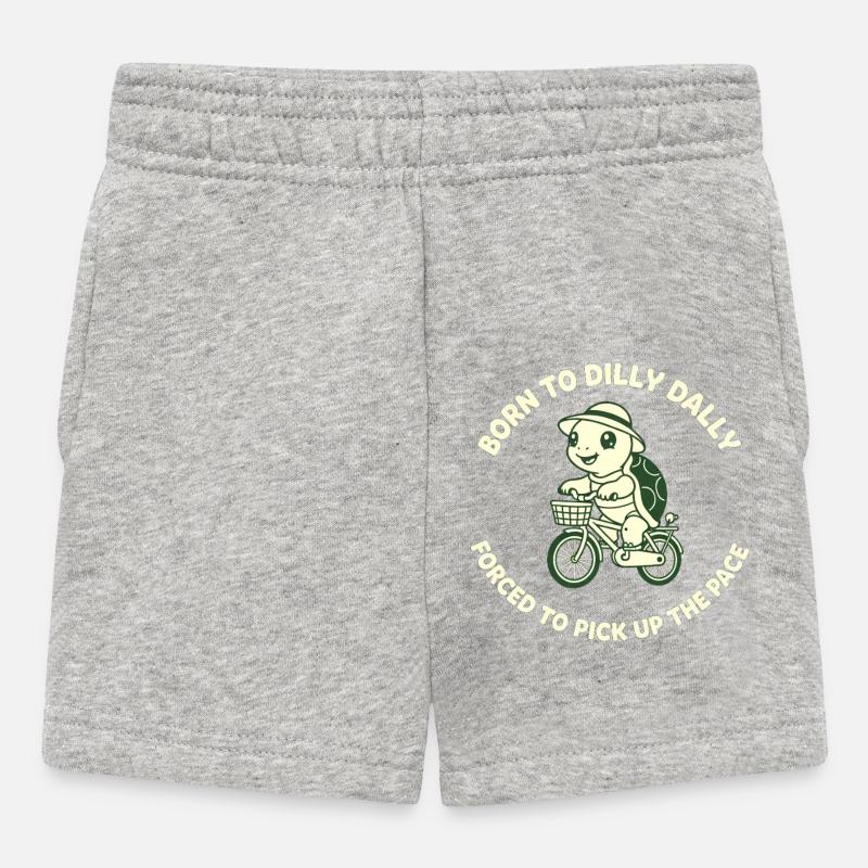 Escargot à vélo – DillyDaily : - Short Bébé - gris chiné