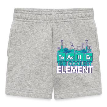 Teacher – The Coolest Element | Chemistry theme - Baby Shorts - heather grey - Front