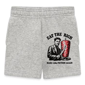 Eat the rich - George Orwell Cartoon - Doner Kebab - Baby Shorts - heather grey - Front