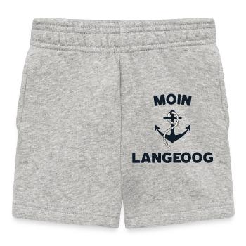Moin Langeoog – Maritimes Anker-Design - Baby Shorts - Grau meliert - Vorne
