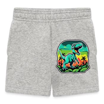 T-Rex Tropical Néon - Short Bébé - gris chiné - Devant