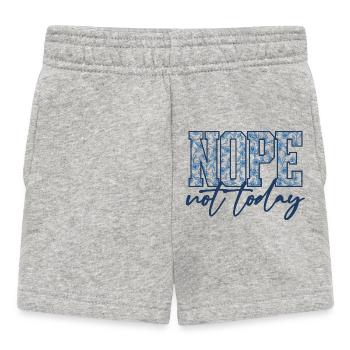 Chemise « Pas aujourd’hui » – T-shirt introverti drôle - Short Bébé - gris chiné - Devant