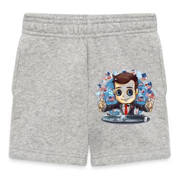 American Flags TechDJ Motif - Baby Shorts - heather grey - Front